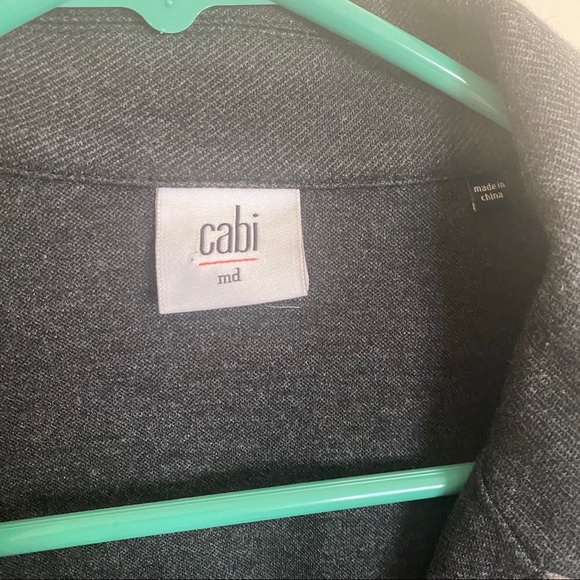 CAbi Gray Crew Blazer Jacket Charcoal Ponte Knit - Picture 4 of 8